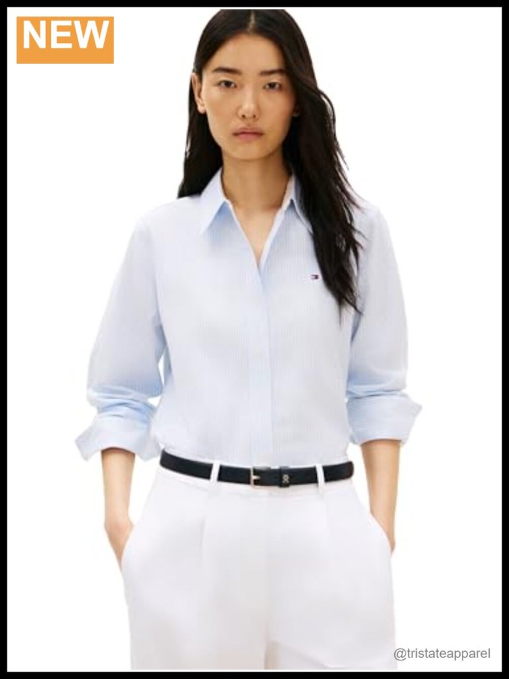 Button Down Oxford Shirt Long Sleeve Cotton Spandex Stretch